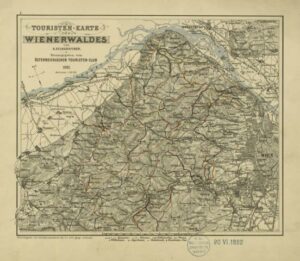 Touristenkarte des Wienerwaldes, 1882